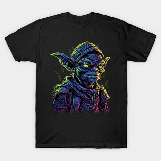 Retro Neon Goblin T-Shirt | Vintage 80s Fantasy Graphic Design | Glowing Goblin T-Shirt by WyldbyDesign